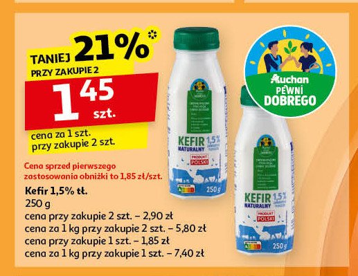 Kefir Auchan pewni dobrego promocja