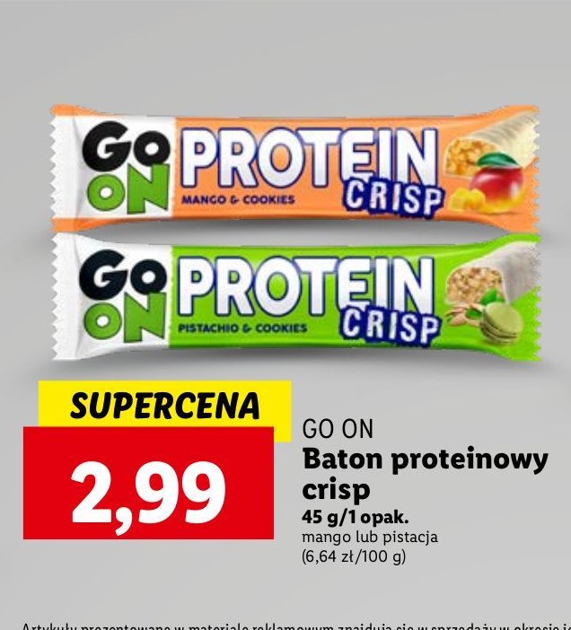 Baton pistacjowy Sante go on! protein crisp promocja