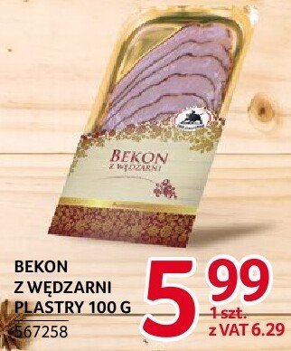 Bekon z wędzarni plastry promocja w Selgros