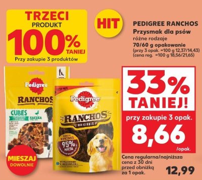 Przysmak dla psów PEDIGREE RANCHOS różne rodzaje promocja w Kaufland