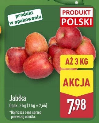 Jabłka 3 kg promocja w Aldi