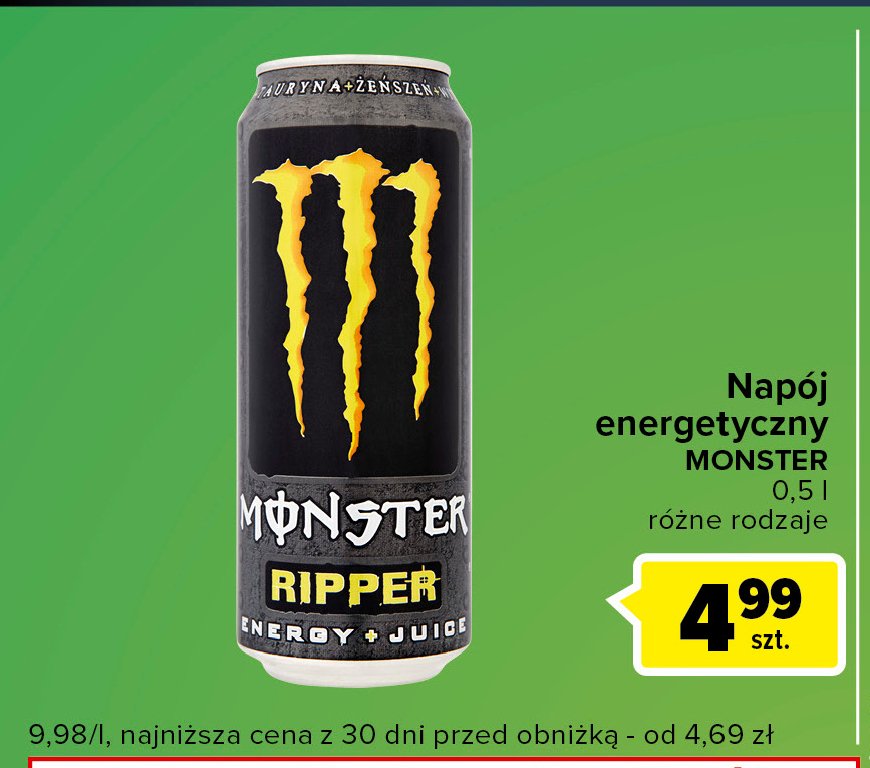 Napój energetyczny Monster energy ripper promocja
