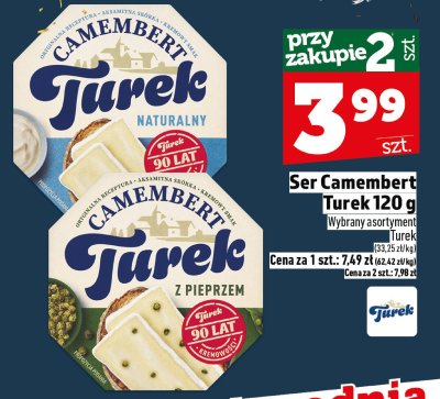 Ser Camembert Turek z Pieprzem 120g promocja w TOPAZ