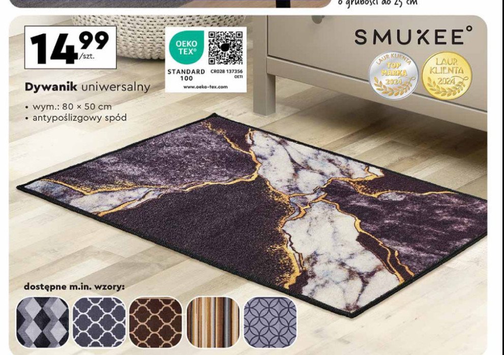 Dywanik uniwersalny 80 x 50 cm Smukee promocja w Biedronka