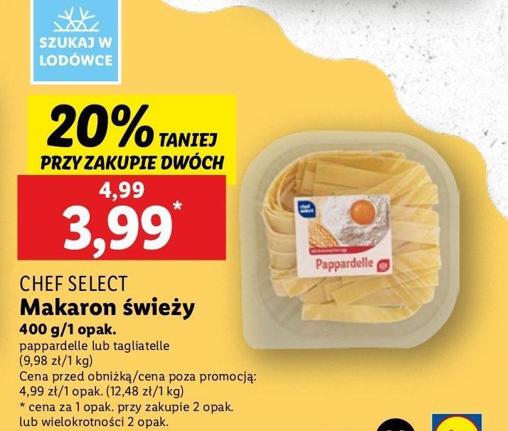 Makaron pappardelle Chef select promocja