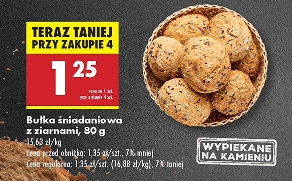 Bułka śniadaniowa z ziarnami promocja w Biedronka