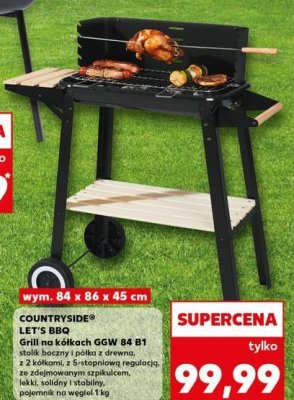 Grill na k贸艂kach ggw 84 b1 84 x 86 x 45 cm K-classic let's bbq promocja