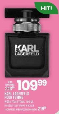 Perfumy Karl Lagerfeld Pour Femme promocja w Drogerie Natura