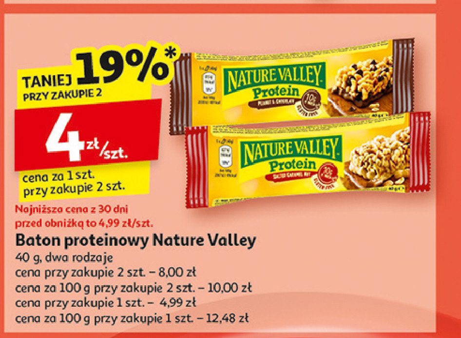 Baton salted caramel nut NATURE VALLEY promocja w Auchan