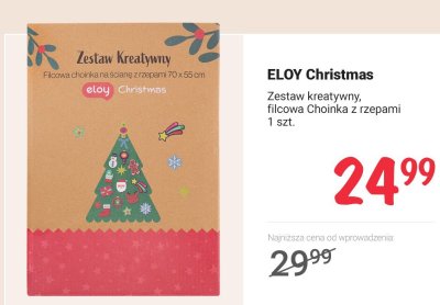 Zestaw kreatywny ELOY Christmas filcowa Choinka z rzepami 1 szt. promocja w Rossmann