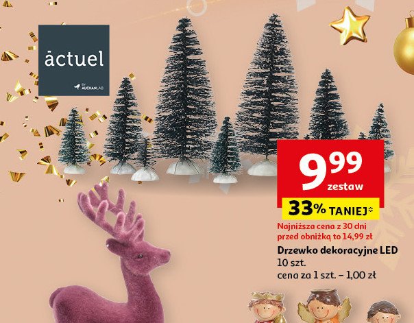 Drzewko dekoracyjne led Actuel promocja w Auchan