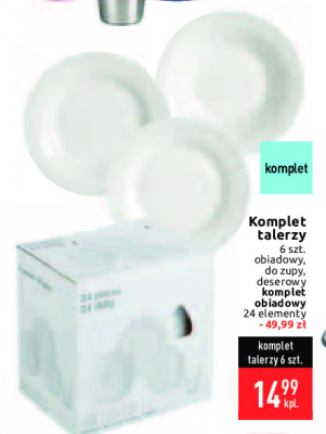 Komplet obiadowo-kawowy promocja w Biedronka