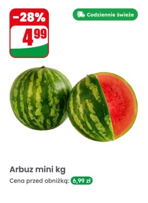 Arbuz mini kg promocja w Dino