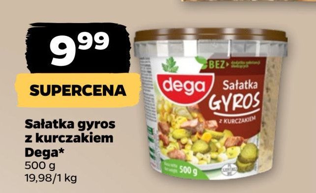 Sałatka z kurczakiem premium gyros Dega promocja