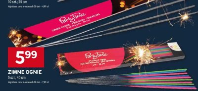 Zimne ognie Party Time 5 szt., 40 cm promocja w Stokrotka