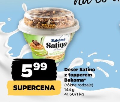 Deser Satino z topperem różne rodzaje promocja w Netto