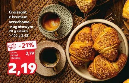 Croissant z kremem orzechowo-nugatowym promocja