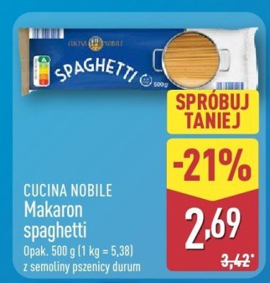 Makaron spaghetti Wiod膮ca marka bio village promocja w Aldi