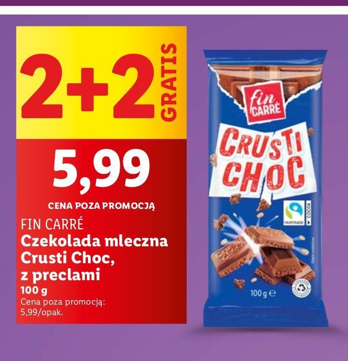 Czekolada ze słonymi preclami Fin carre promocja