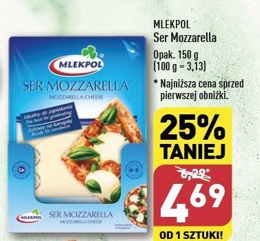 Ser mozzarella - plastry Mlekpol promocja
