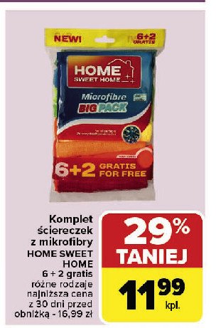 Ścierki z mikrofibry uniwersalne Home sweet home promocja