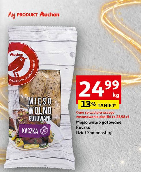 Kaczka wolno gotowana Auchan różnorodne (logo czerwone) promocja w Auchan