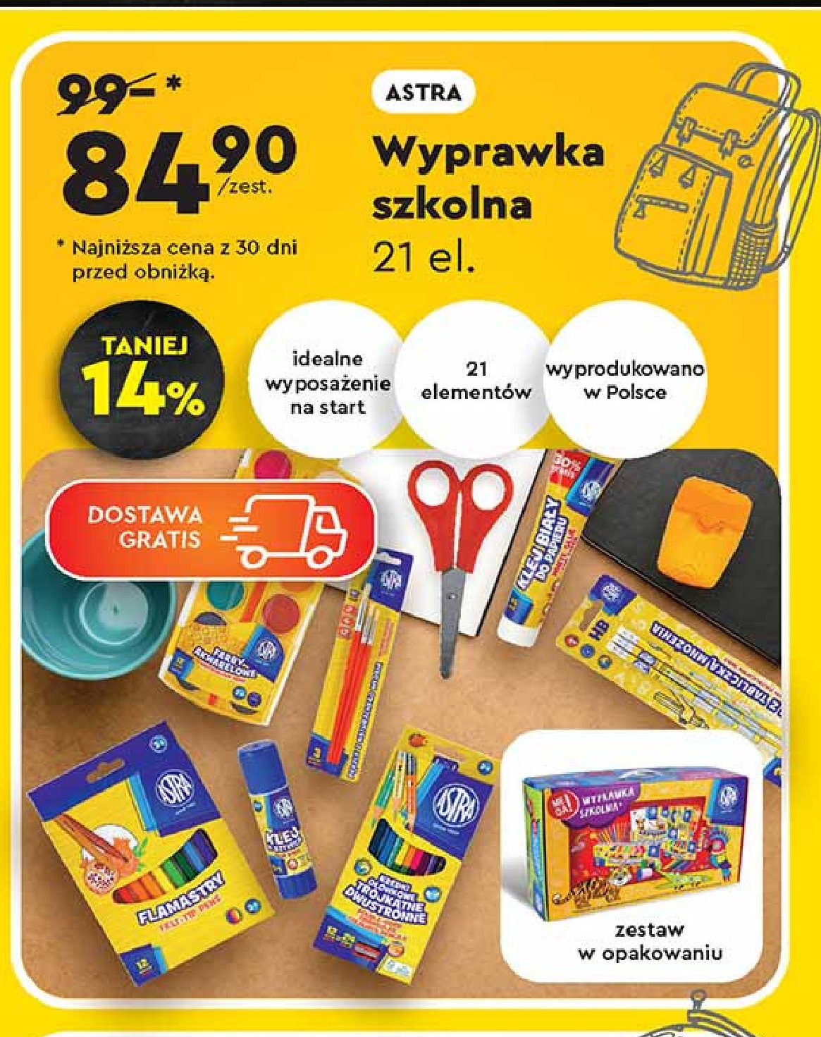 Wyprawka szkolna Astra promocja