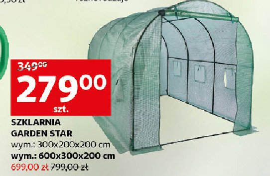 Szklarnia 300 x 200 x 200 cm Garden star promocja