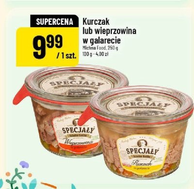 Kurczak lub wieprzowina w galarecie Michna Food, 250 g promocja w POLOmarket