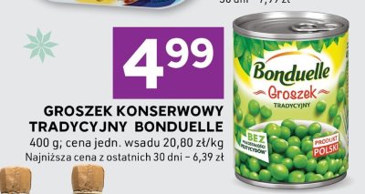 Groszek konserwowy tradycyjny Bonduelle promocja w Stokrotka