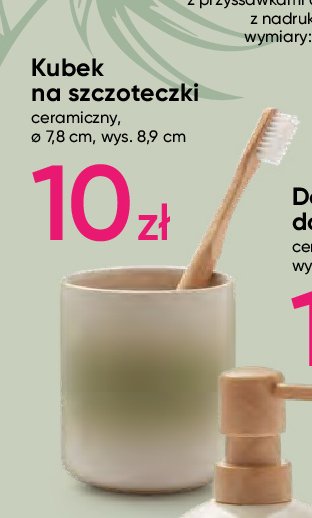 Kubek na szczoteczki ceramiczny 7.8 x 8.9 cm promocja