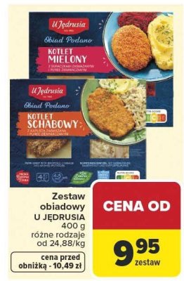 Zestaw obiadowy Kotlet Mielony U Jędrusia 400g promocja w Carrefour Market