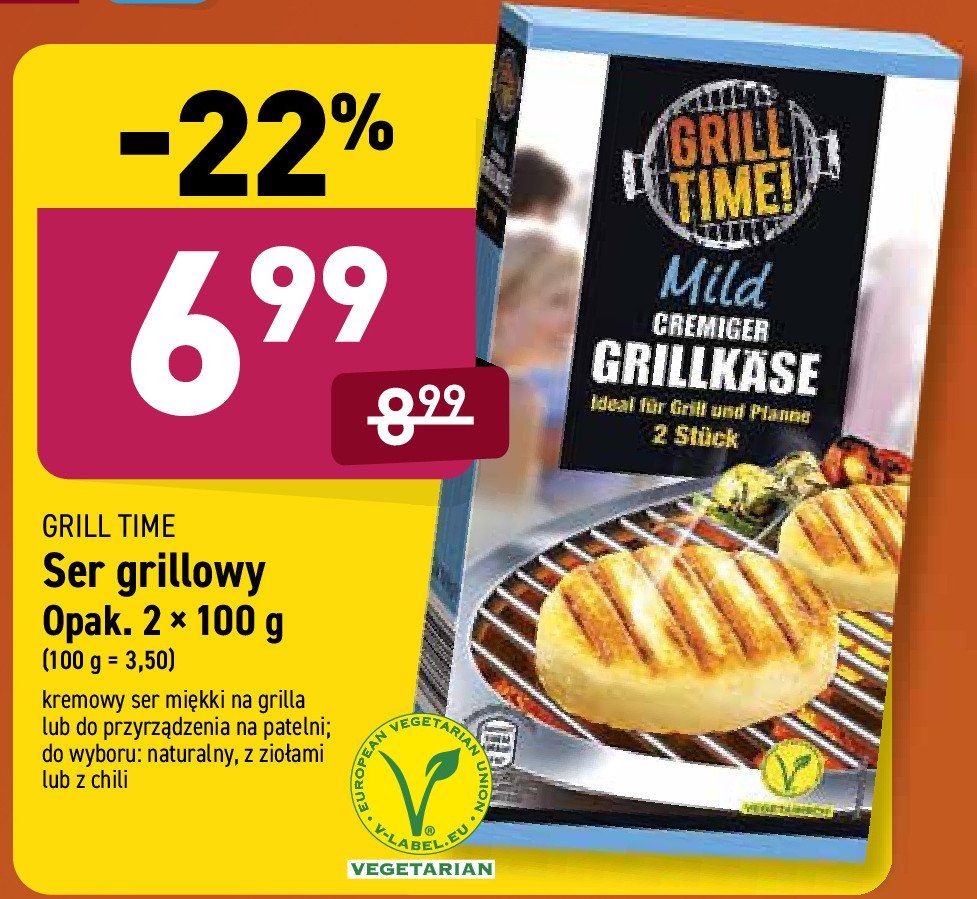 Ser grillowy naturalny Grill time! promocja