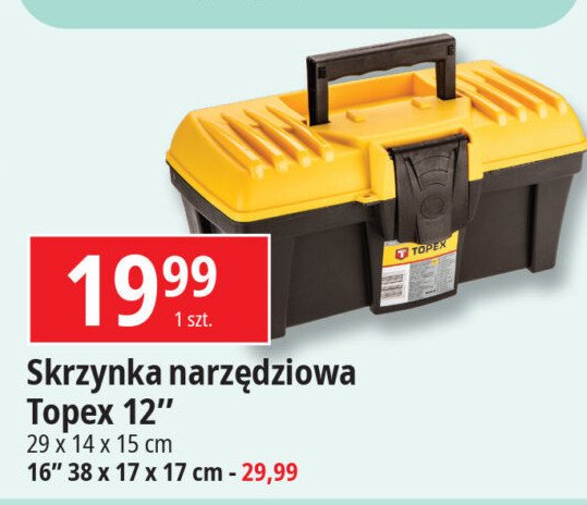 Skrzynka narzędziowa 12" Topex promocja