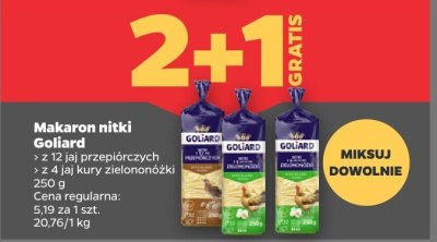 Makaron nitki z 12 jaj przepiórczych 2+1 GRATIS promocja w Netto