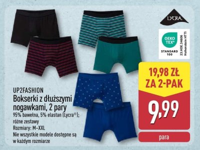 Bokserki z długszymi nogawkami, 4 pary UP2FASHION promocja w Aldi