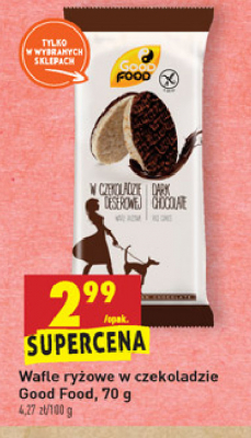 Wafle ryżowe w czekoladzie deserowej Good food promocja