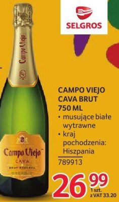 Campo Viejo Cava Brut 750 ML promocja w Selgros