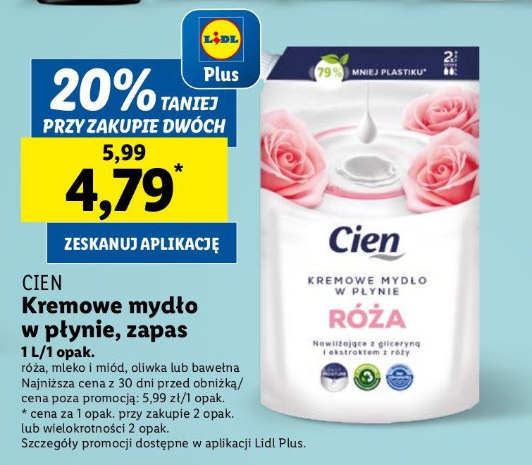 Mydło w płynie bawełna Cien promocja