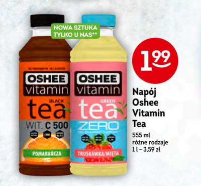 Napój truskawka-mięta zero Oshee vitamin tea promocja