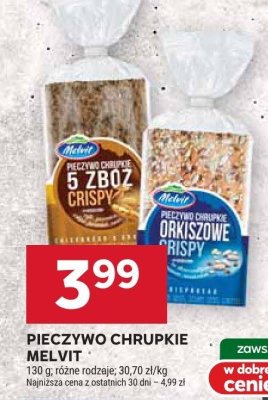 Pieczywo chrupkie Melvit 5 zbóż Crispy promocja w Stokrotka