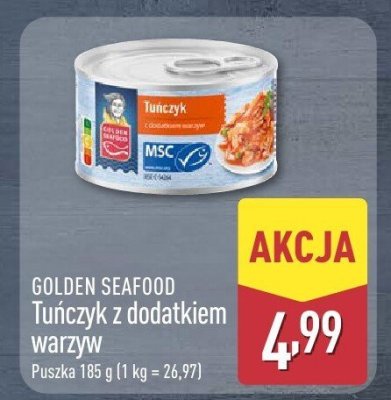 Tuńczyk Golden Seafood z dodatkiem warzyw promocja w Aldi