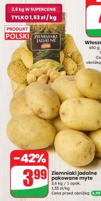 Ziemniaki jadalne Ziemniaki Jadalne pakowane myte promocja w Dino