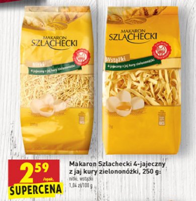 Makaron szlachecki 4-jajeczny wst膮偶ki Szlachecki promocja