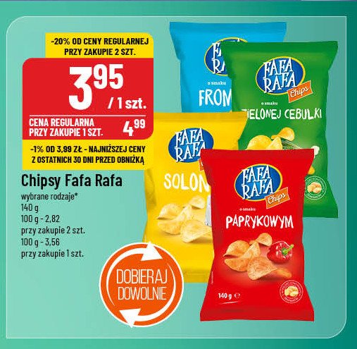 Chipsy zielona cebulka Fafa rafa promocja