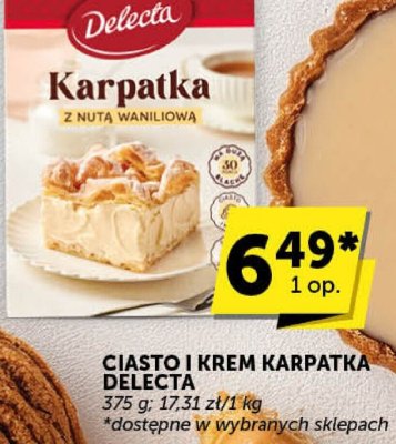 Ciasto i Krem Karpatka Delecta z nutą waniliową promocja w ABC