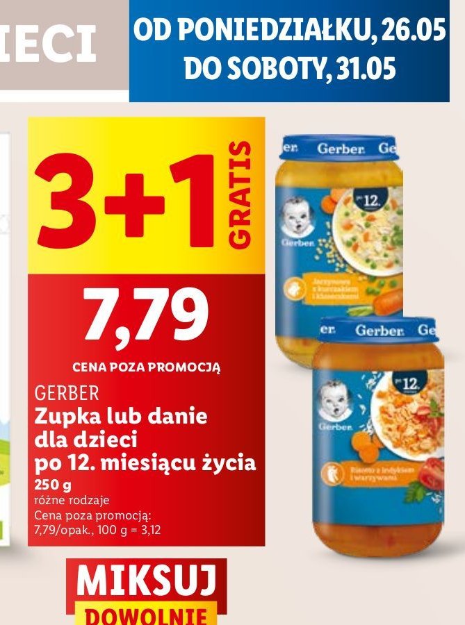 Zupka jarzynowa z kurczakiem i kluseczkami Gerber junior promocja