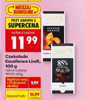 Czekolada Excellence, 100 g promocja w Biedronka