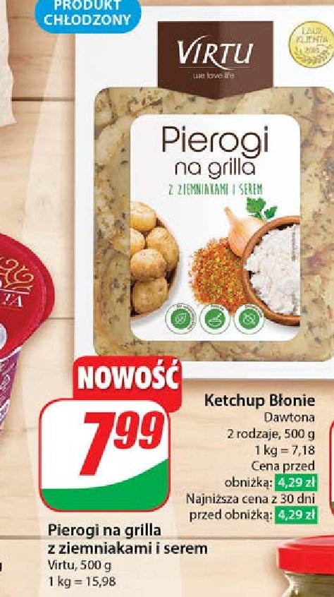 Pierogi na grilla z ziemniakami i serem Virtu promocja