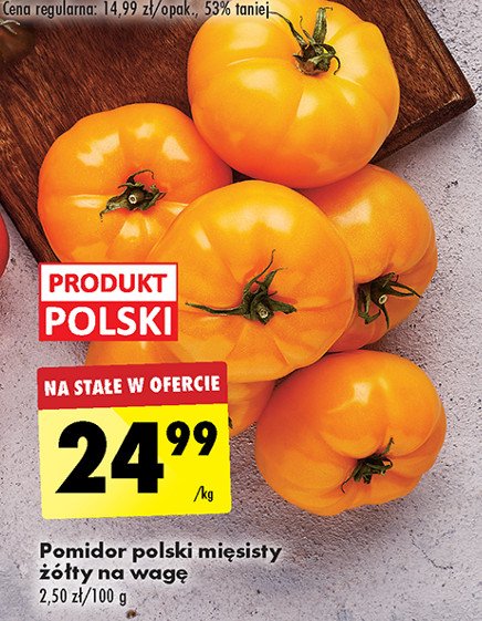 Pomidory polskie mięsiste żółte promocja